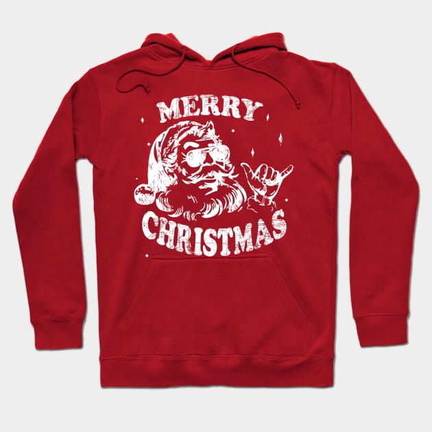 Hawaiian Santa Merry Christmas Family Xmas Pajamas Hoodie by Shanti-Ru Design